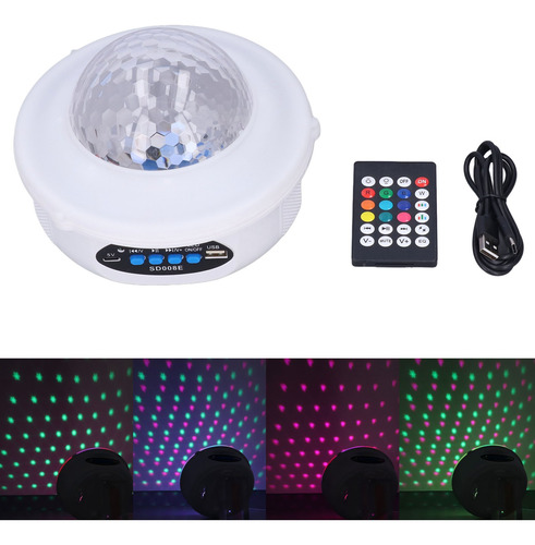 Lámpara De Proyección De Música Con Altavoz Tipo Bola Rgb Pa