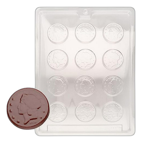 Molde - Molde De Caramelos De Chocolate Monedas Grandes