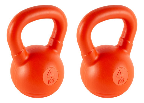 Par De Pesas Rusa Kettlebell Pvc 4kg Funcional Gym Gimnasio