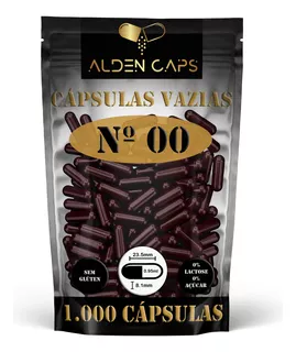 1.000 Cápsulas De Gelatina Vinho Nº 00 (1.000mg) Sabor Cor Vinho