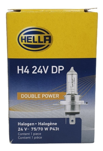 Lampada Importada Hella H-4 24v 70w P43t T4.625 Double Power