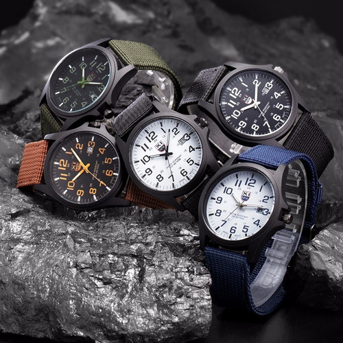 Relogio Masculino Esportivo Pulseira Em Nylon