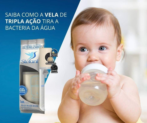Kit 3 Vela P Filtro De Barro Stéfani Tripla Ação