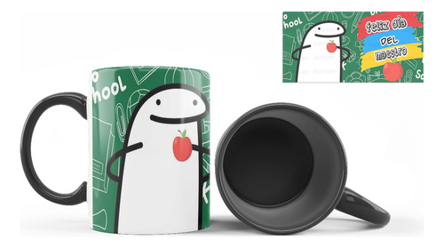 Taza Interior De Color, Feliz Dia Del Maestro, Flork, Meme