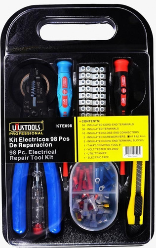 Alicate Pelacable Kit De Reparación Electrica 98 Piezas Alicate Pelacable Kit De Reparación Electrica 98 Piezas