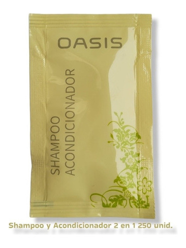 Shampoo + Acondicionador Sachet 2en1 - 250 Unidades 10ml C/u