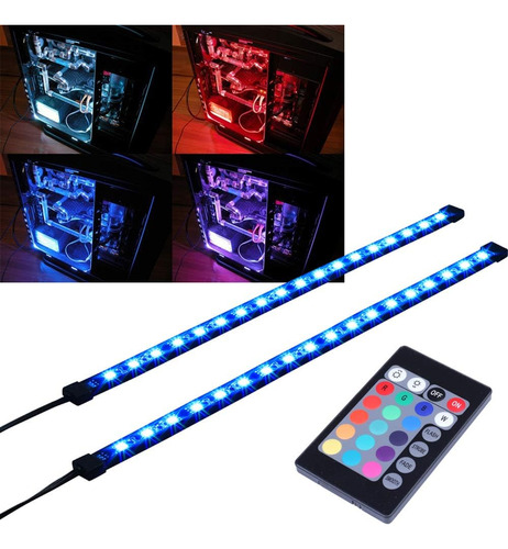 Ds Rgb Led Strip Lighting A Través De Magnet Con Controlador