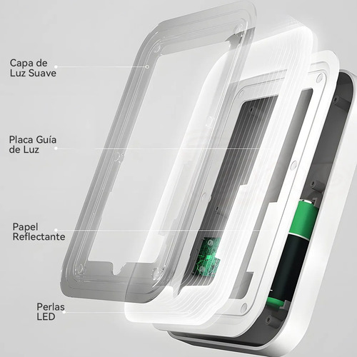 Espejo De Maquillaje Led De 3 Niveles Recargable Usb