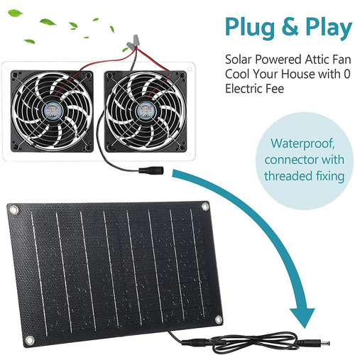 Extractor De Ventilador De De Panel Solar A Prueba De