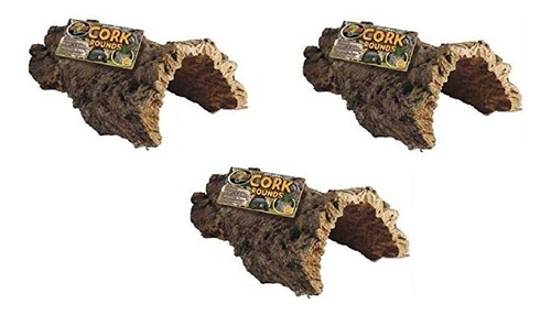 Zoo Med Corcho Natural Corteza Redonda, Grande (3 Pack)