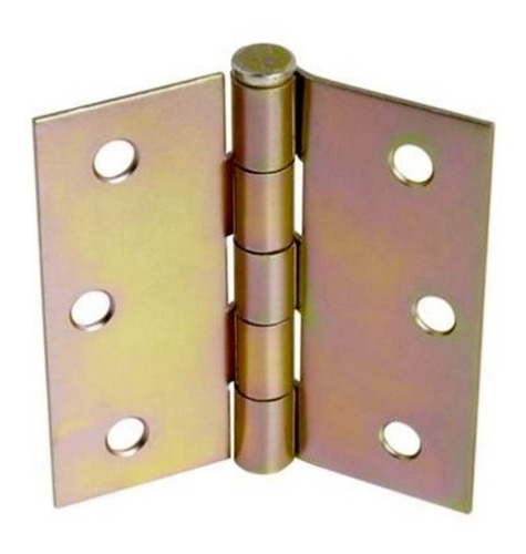 Imagen 2 de 5 de 2 Bisagra Galvanizada Zincada 2pc 4 Pulgadas + 12 Tornillo