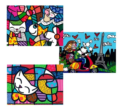 Quebra-cabeça - 1000 peças - ROMERO BRITTO - CAT