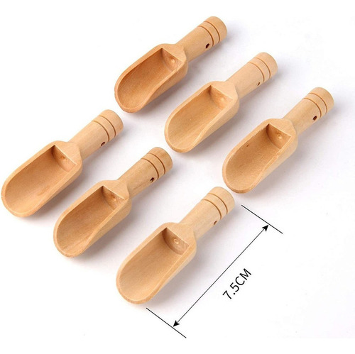 20 Piezas Mini Cuchara De Madera Cuchara De Sal Cuchara De C