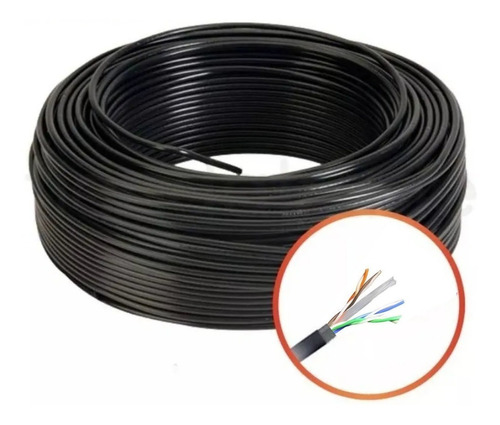 Cable Red Exterior Cat 6 Rollo 75 Mts 100% Cobre