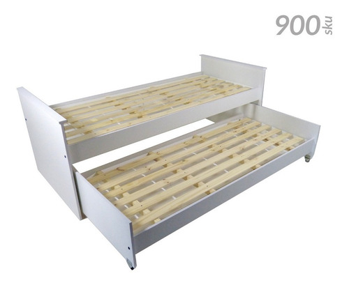 Cama Nido Doble Con Carro Cama 1 Plaza (80 Cm) De Melamina Reforzada - 900