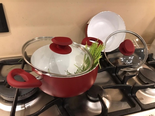 Imagen 5 de 10 de Cacerola Ceramica Antiadherente 24cm Roswell Cookware Silmar