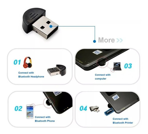 Adaptador Bluetooth 4.0 Dongle Usb Para Notebook E Pc