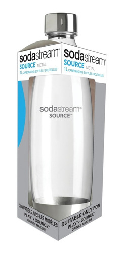 Sodastream Botella Envase 1lt Gasificadora Metal Gas Fizzi