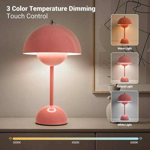 Moderna Lámpara De Mesa Inalámbrica Con Forma De Hongo, Lámp