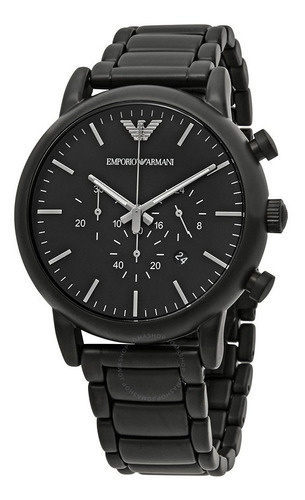 Relógio de corpo preto Emporio Armani Classic AR1895, analógico, para homem, com pulseira colorida de aço inoxidável