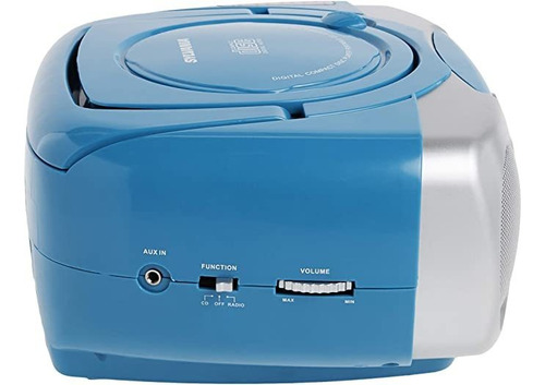 Sylvania Srcd243 Portable Cd Player With Am/fm Radio, Boombox (blue)