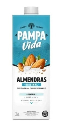 Leche De Almendras Pampa Vida. Original Pack 8 Envio Gratis