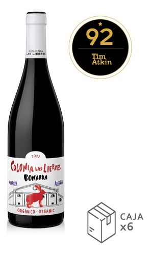 Vino Orgánico Colonia Las Liebres Bonarda Clásica Caja X6