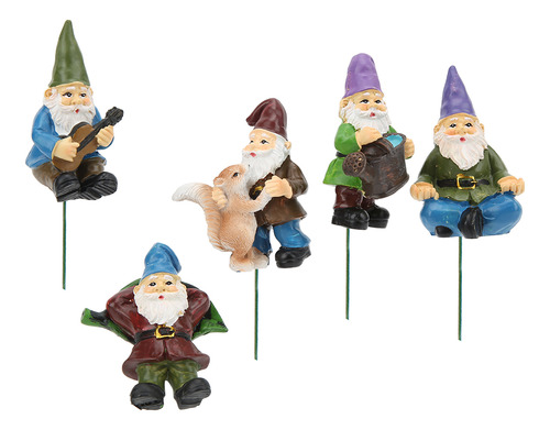 Adornos De Jardín, 5 Piezas, Estatuas De Gnomos, Aspecto Bon
