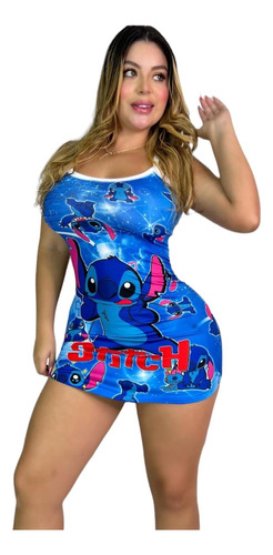Pijama Batola Sexy Para Dama Con Lindo Estampado Gata Marie