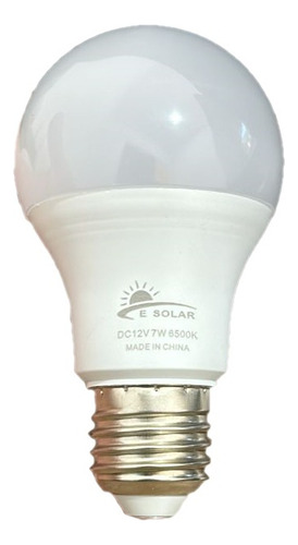 Lâmpada Led E Solar 7w 6500k Bulbo 12v - E27 - Kit 3 Uni