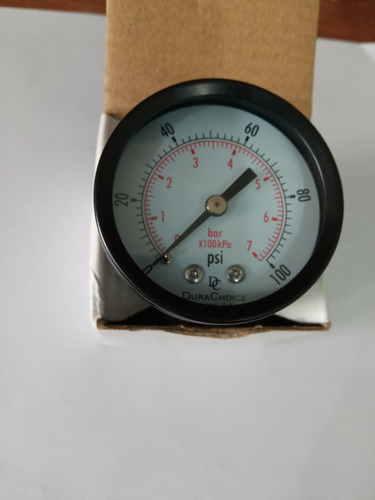 Manometro 0-100 Psi Dial De 2  Conexion Posterior , Laton