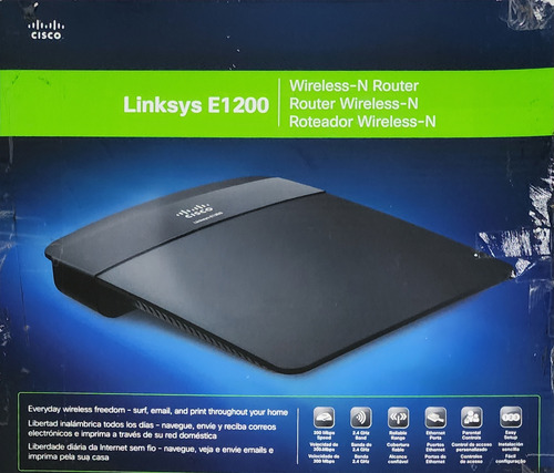 Router Linksys E1200 Negro 300 Mbps Inalámbrico (Usado)