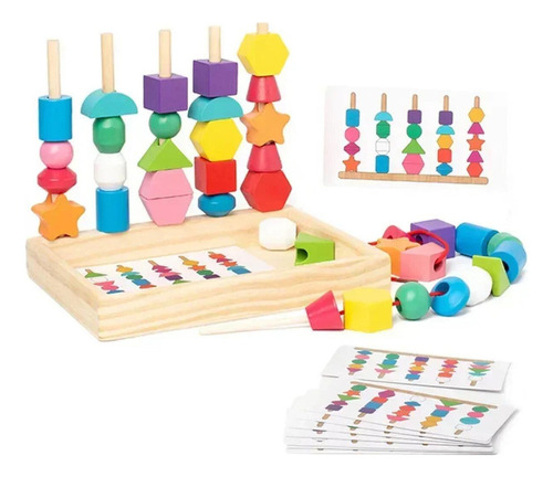Juego De Rompecabezas Montessori Wooden Toys Que Combinan Co