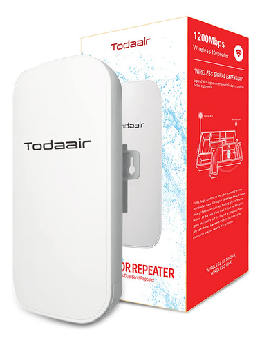 Todaair Extensor Wifi Para Exterior Amplificador Señal 1200
