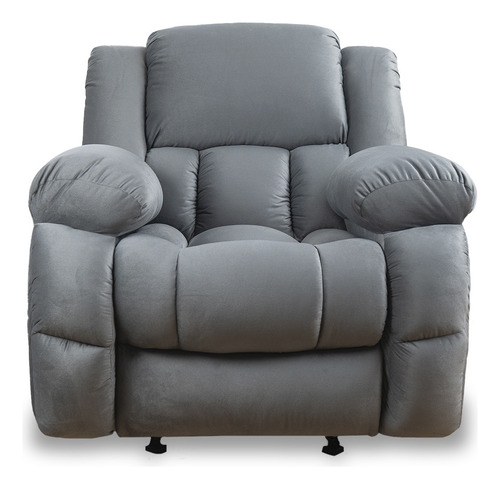 Sofá Reclinable Karla Con 3 Ajustes De Posiciones Color Gris