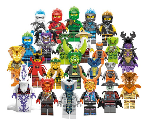 24 Piezas Ninjago Mini Figuras Master Building Blocks Toys