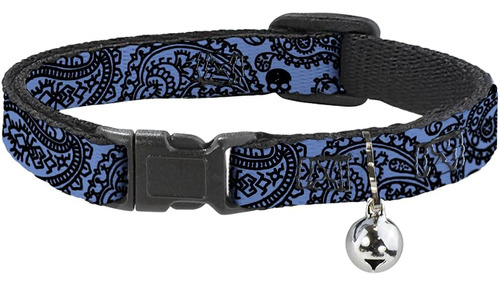 Collar De Gato Breakaway Bandana Calaveras Azul Bebé Negro 8