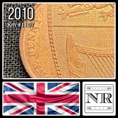 Inglaterra - 1 Penny - Año 2010 - Km #1107 - Pieza Escudo