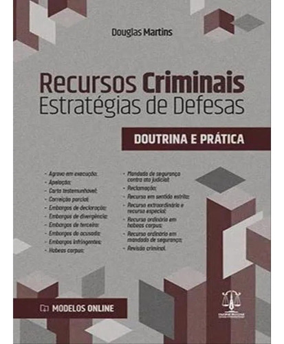 Recursos Criminais - Estratégias De Defesas - Doutrina E Prática 2023, De Martins, Douglas. Editorial Imperium Editora, Capa Mole, Edição 1ª 2023 Em Português, 2023