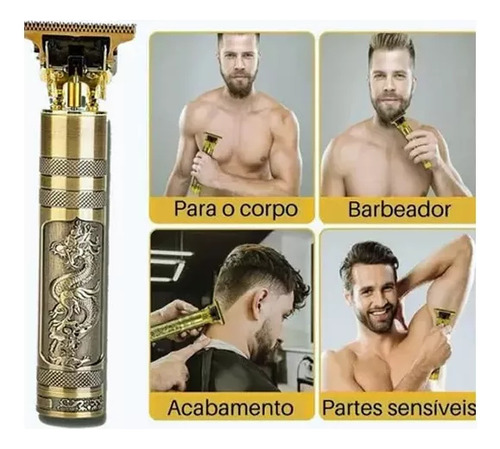 Maquina Acabamento Profissional Cabelo Barba Sem Fio Premium