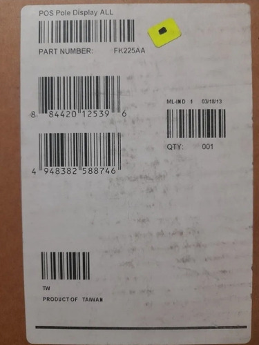 Hp Pos Pole Display All Ld 220, 493345-001, Fk225aa, Usb 2.0
