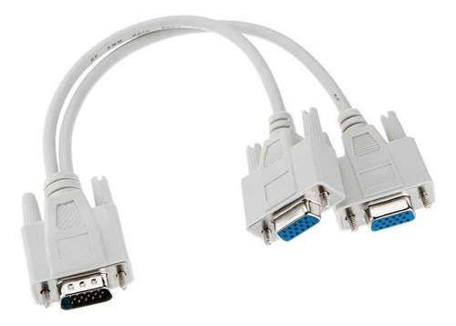 Cable Splitter Multiplicador Vga 1 Macho A 2 Hembras Pc