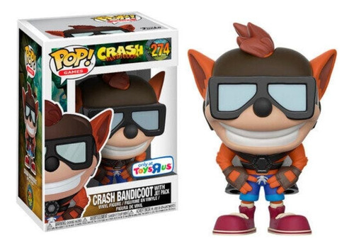 Funko Pop Crash Bandicoot With Jet Pack Toys R Us #274
