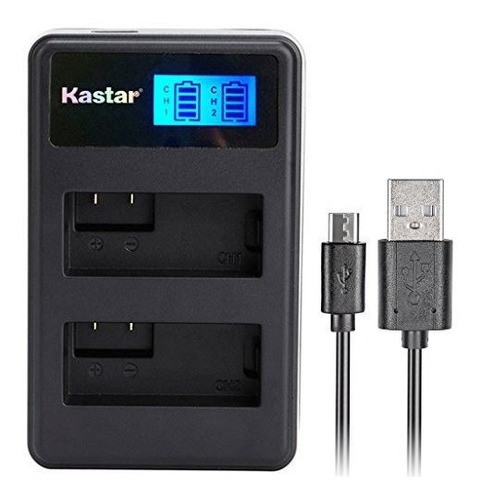 Kastar Batería (x2) Y Lcd Delgado Cargador Usb Para Canon Lp