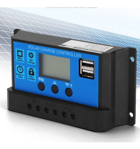 40a 12v 24v Auto Solar Carregador De Bateria Controlador Pwm