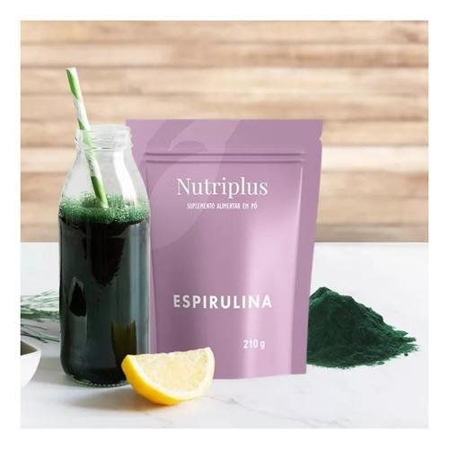 Espirulina Em Pó 100% Pura Orgânica Farmasi Nutriplus 210g Sabor Não Aplica