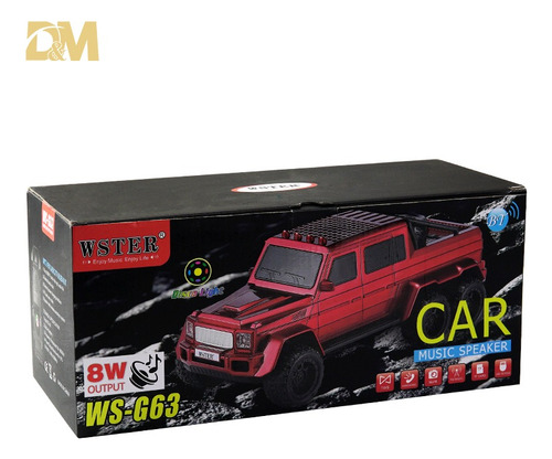 Bocina Portátil Ws-g63 Bluetooth, Usb, Sd, Aux, Radio/fm Color Amarillo