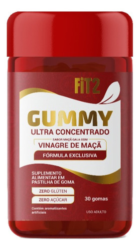 5 Gummy Ultra Em Goma + 5 Shot Vinagre De Maçã + Detox Green
