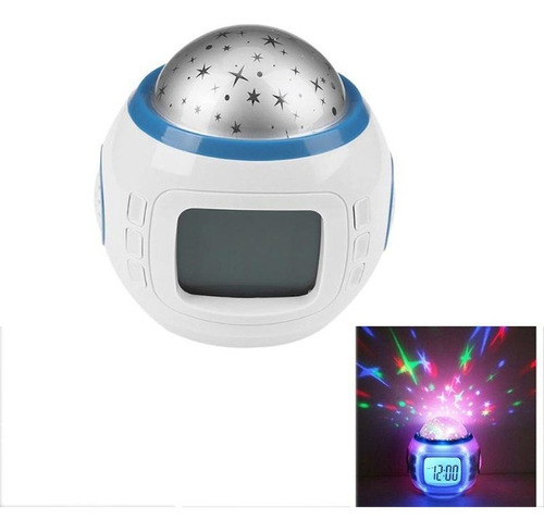 Reloj Despertador Digital Luz Led Estrellas Sonido