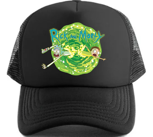 Gorra Vinilo Trucker Personalizada Rick And Morty